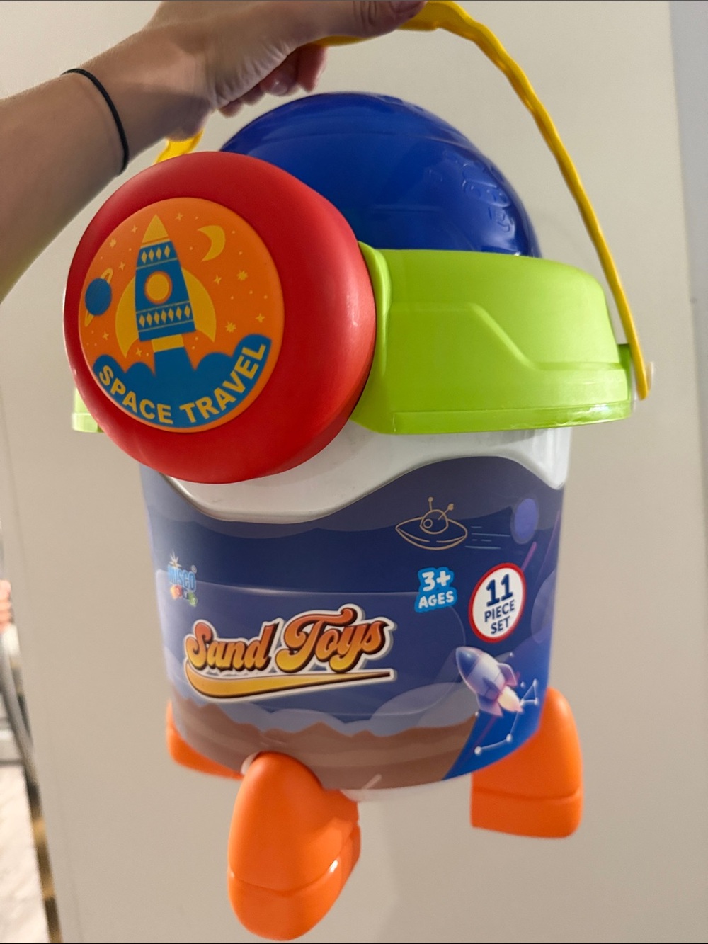 Kids Sand Toys Bucket Set - Blue, Green, Red, Orange